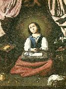 Francisco de Zurbaran the virgin as a girl, praying France oil painting artist